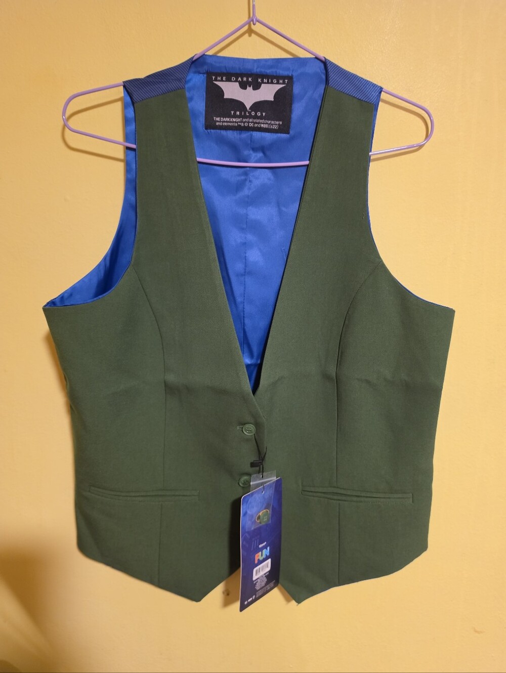 Batman The Joker Vest Adult Sz Medium The Dark Knight Triology Halloween Costume